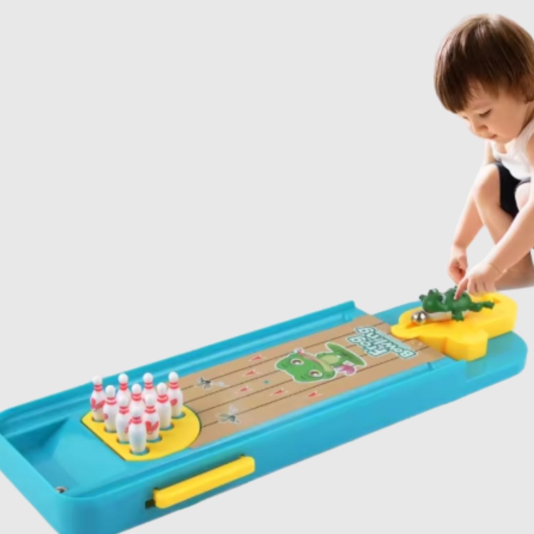 Children's toy frog bowling ball