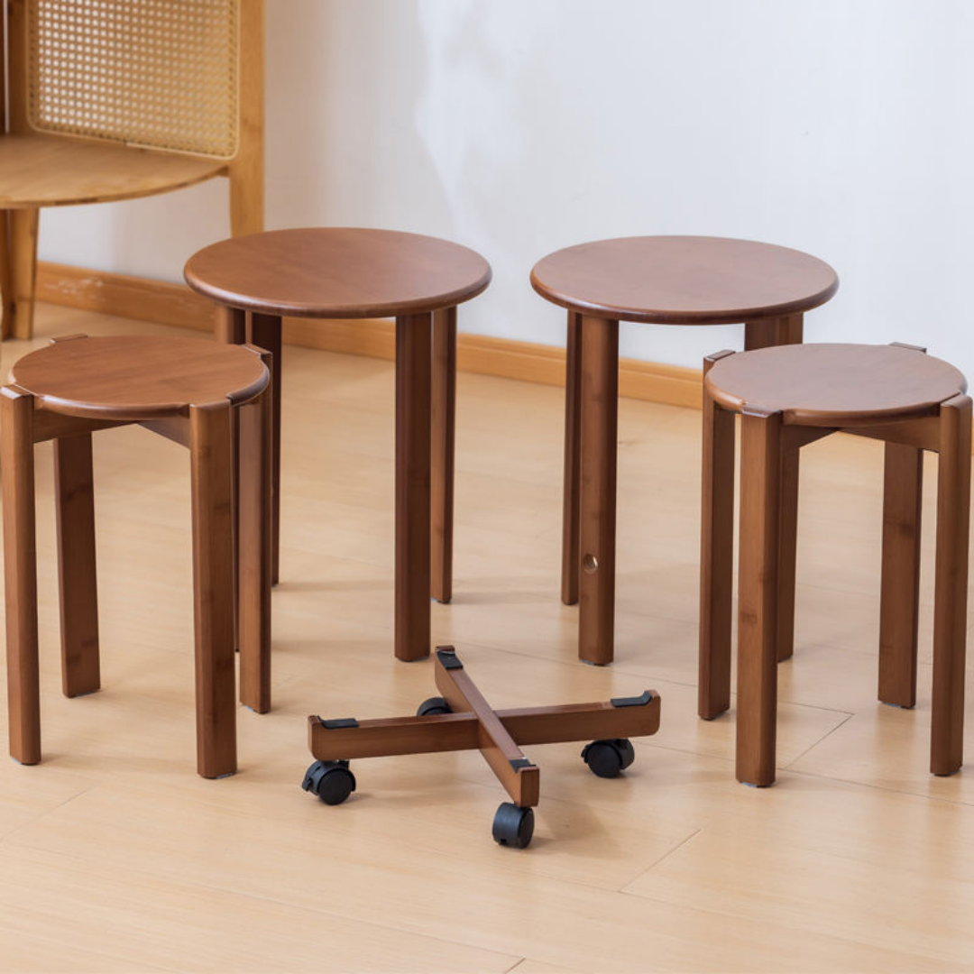 4pcs Jengga Solid Wood Stool