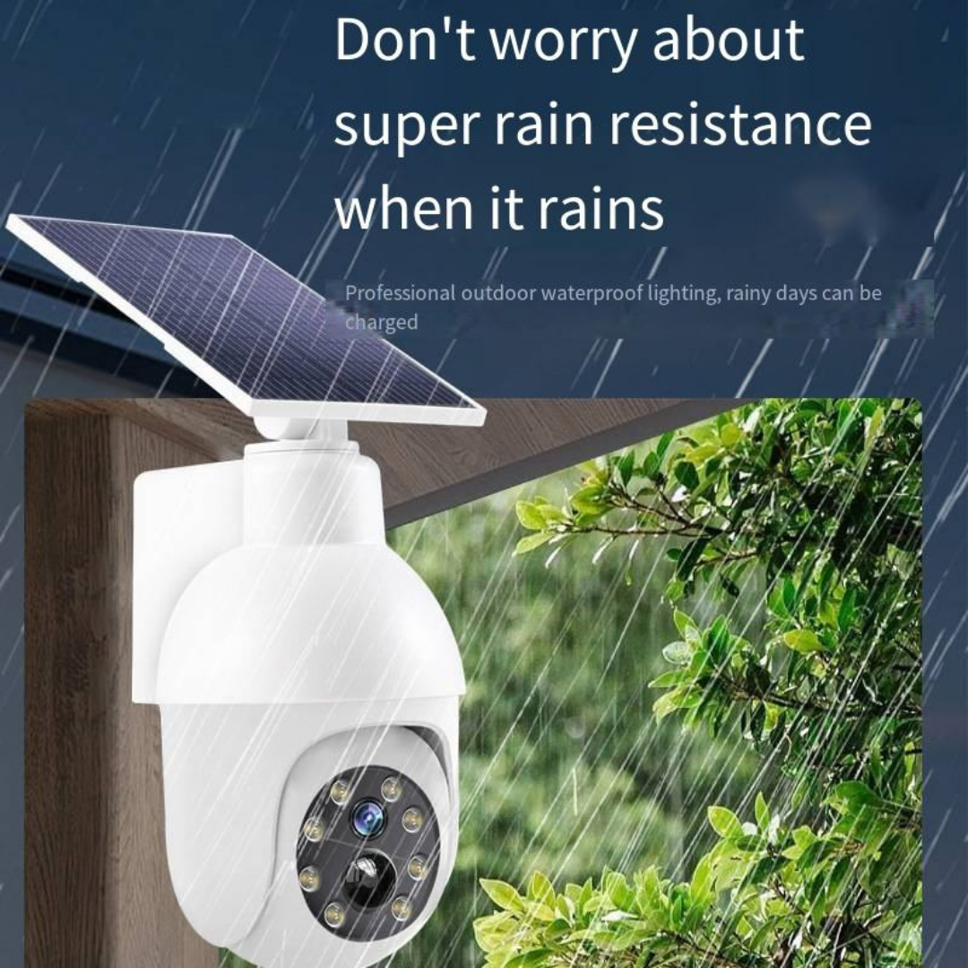 Solar-Powered Surveillance Camera Light