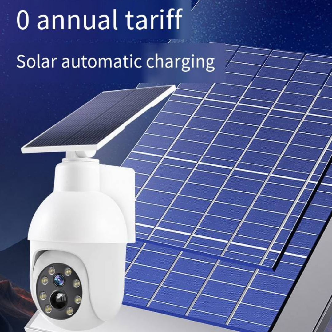 Solar-Powered Surveillance Camera Light