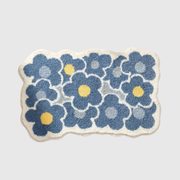 Non Slip Bathroom Mat (Flower Blue)
