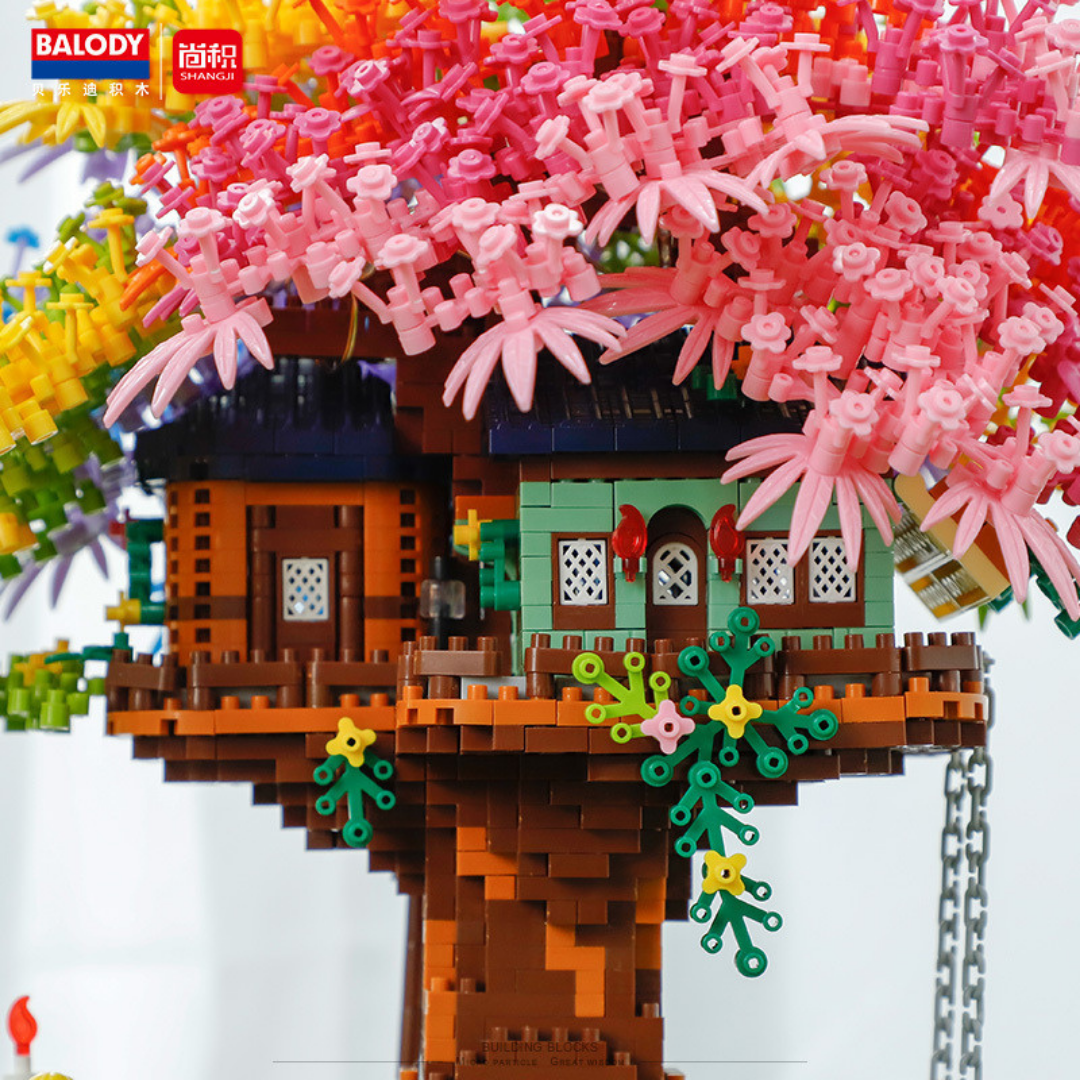 Building Block Rainbow Tree House