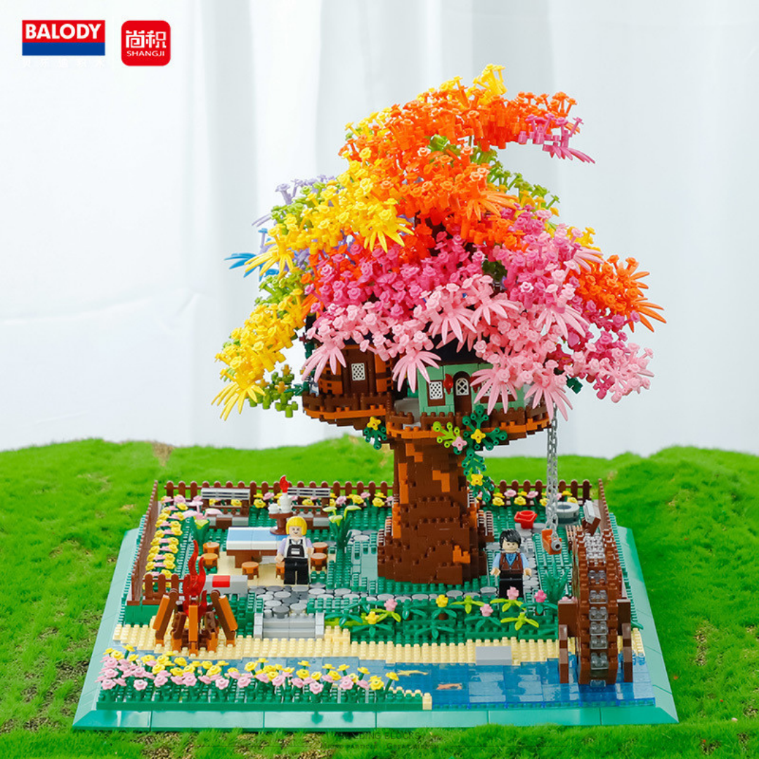 Building Block Rainbow Tree House