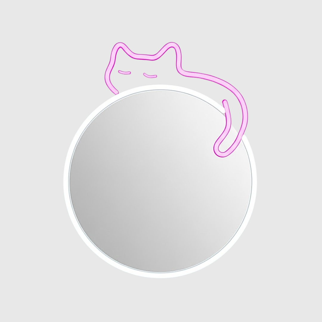 Round Cat Makeup Mirror