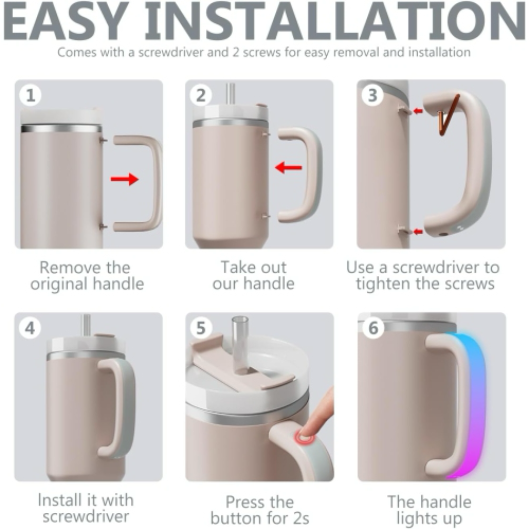 Glowing Water Bottle and Handle