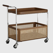 Solid Wood Table With Wheels