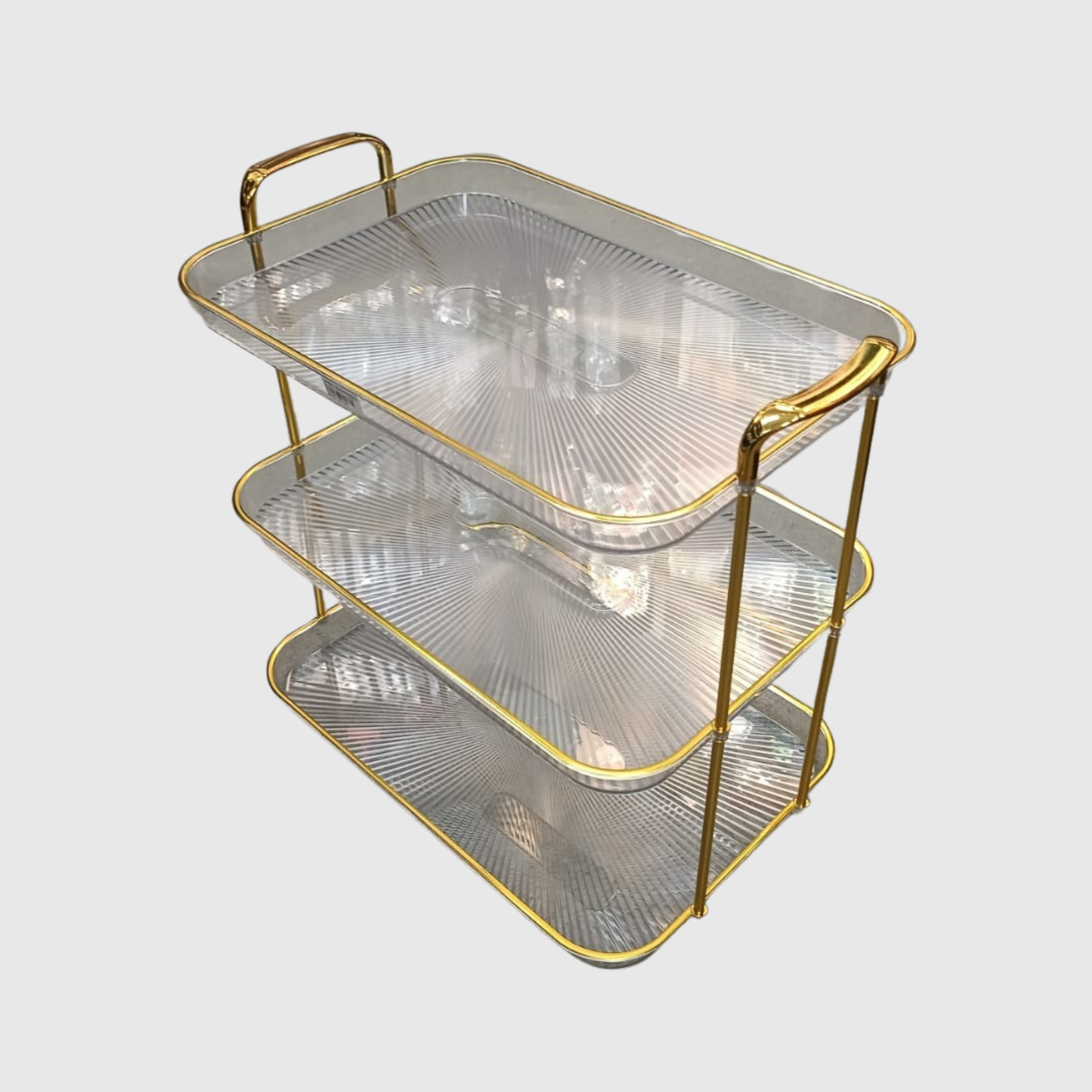Layer Rectangle Transparent Serving Tray
