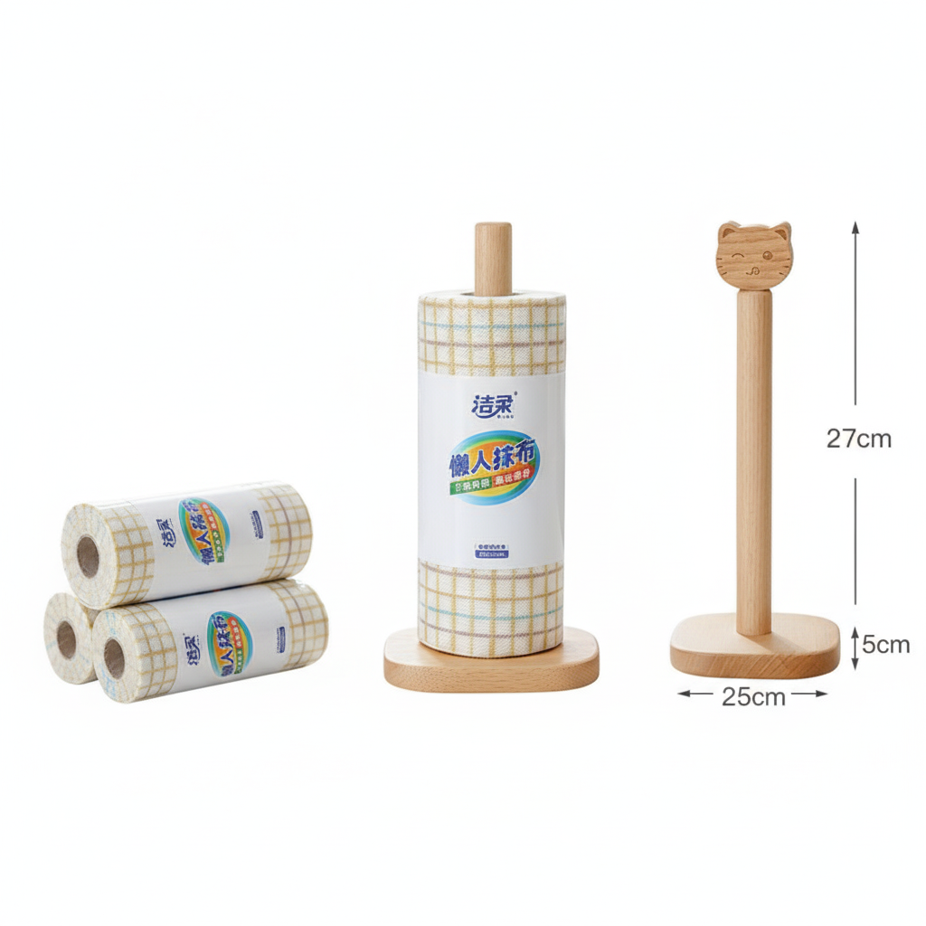 Wooden Small Flower Short Lazy Rag Storage Bracket