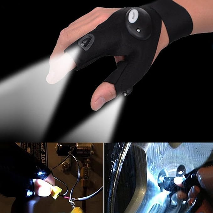 Outdoor Fishing Flashlight Gloves