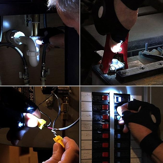 Outdoor Fishing Flashlight Gloves