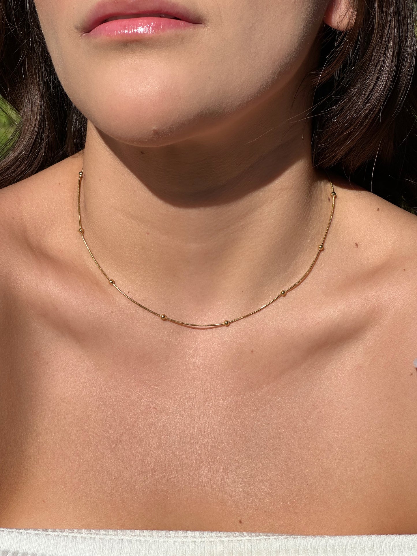 Collar ÓRBITA | Gargantilla de oro para mujer