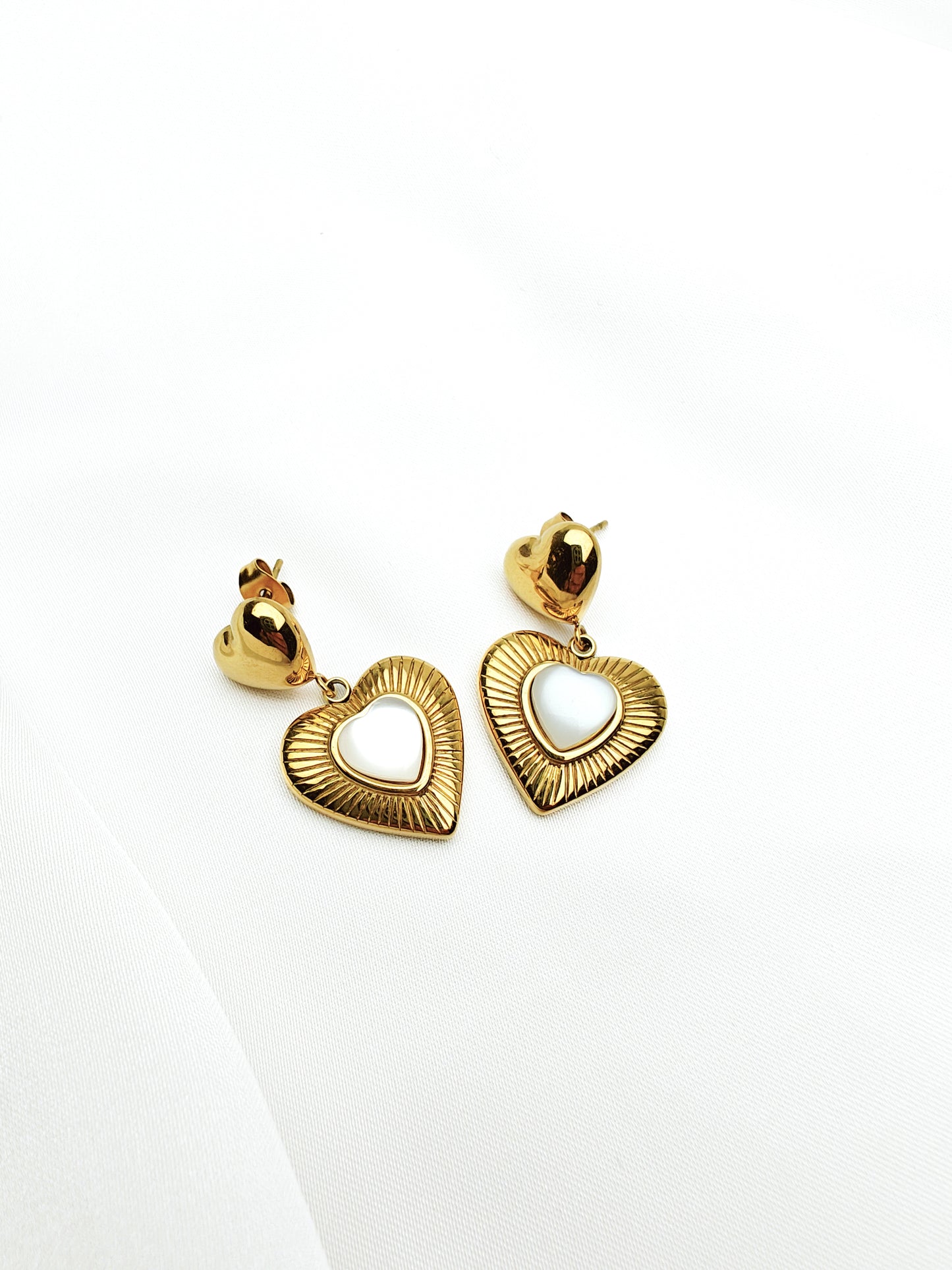 Pendientes CORAZÓN DE CIELO | Joyería waterproof