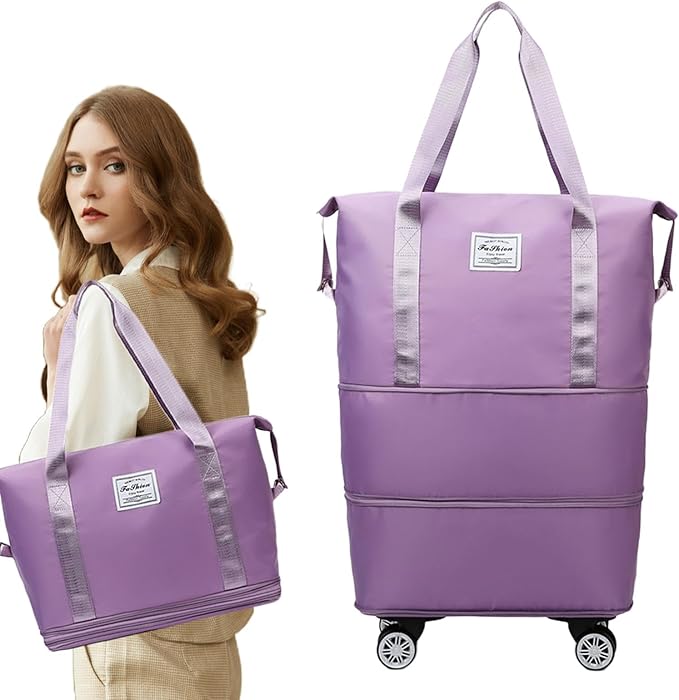 Large Capacity Swivel Wheel Travel Bag