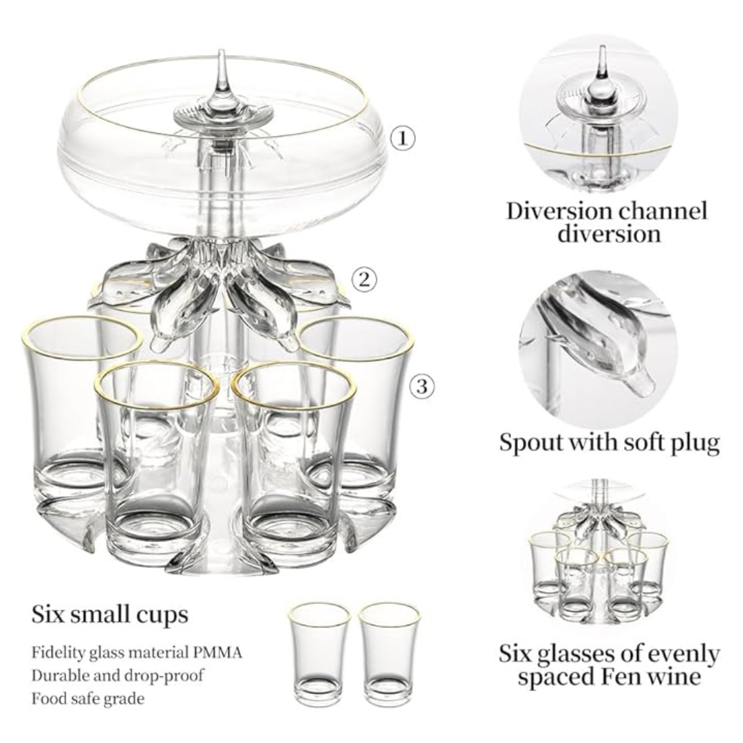 Rotatable Plastic Bucket With 4Cups