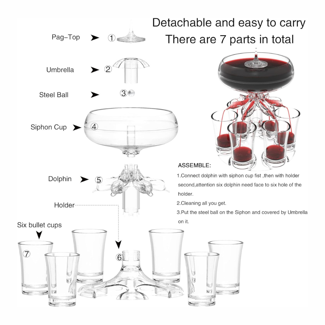 Rotatable Plastic Bucket With 4Cups