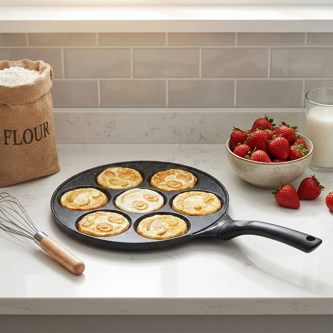 Seven-Hole Cartoon Frying Pan
