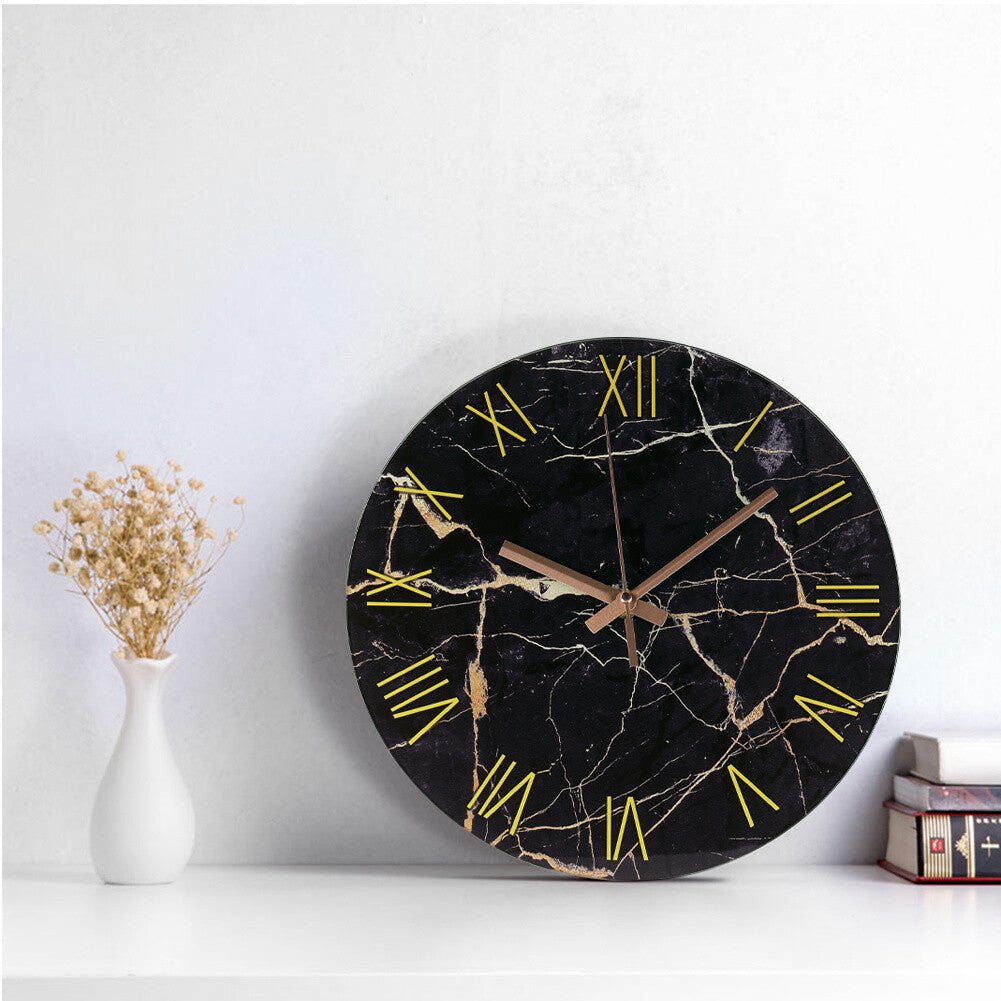 Wall Clock - Roman Black