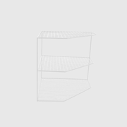 44cm High Corner Shelf